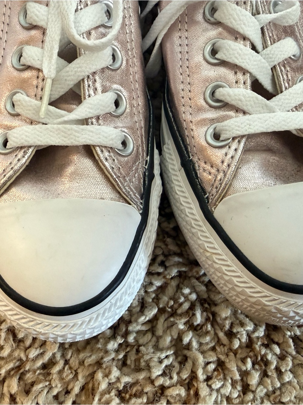 Converse All Star Women’s Metallic Rose Low Top Sneakers-Size 7 - Picture 5 of 8